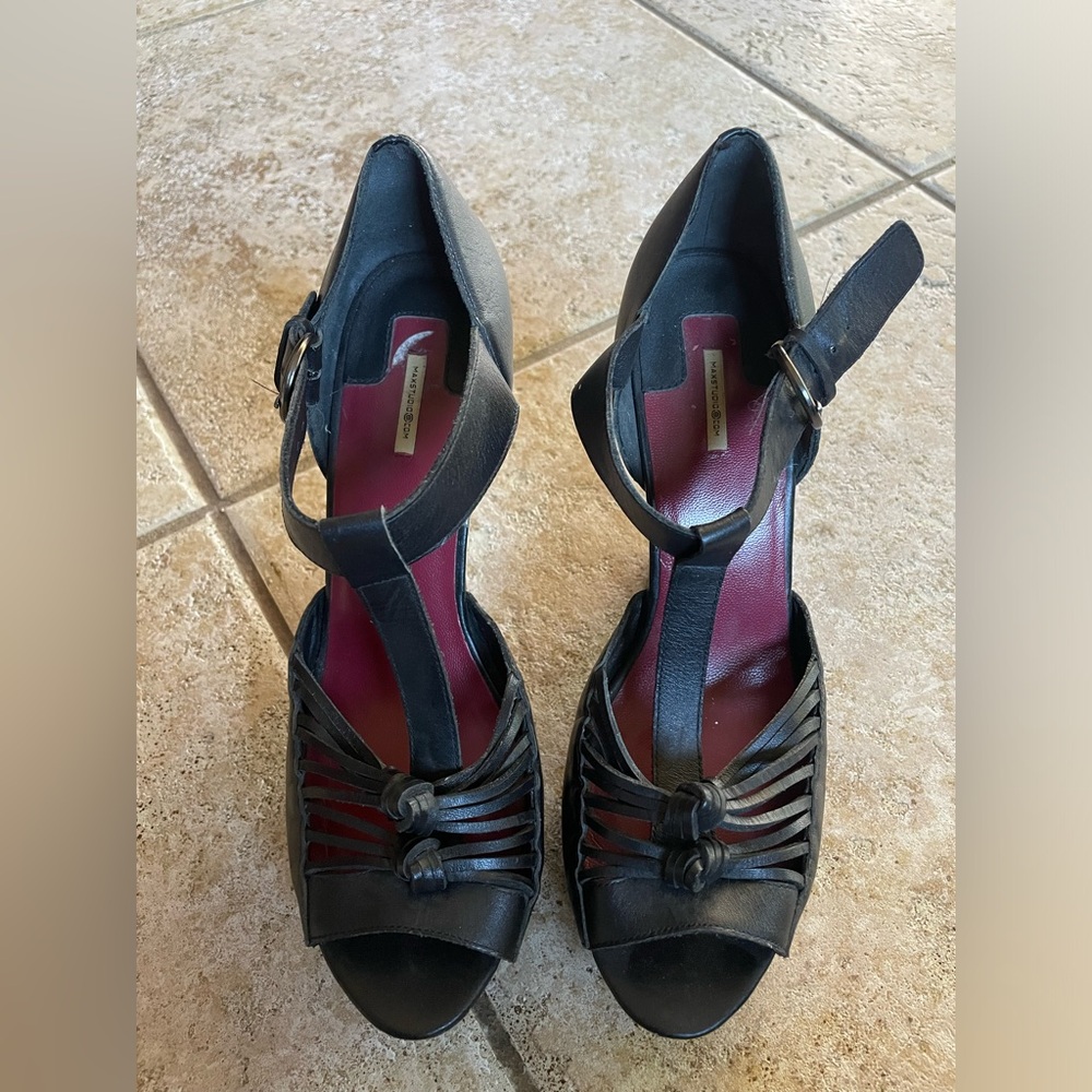 Max Studio Black Strappy Heels